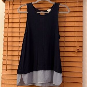 Black and White Striped Women's Tank Top